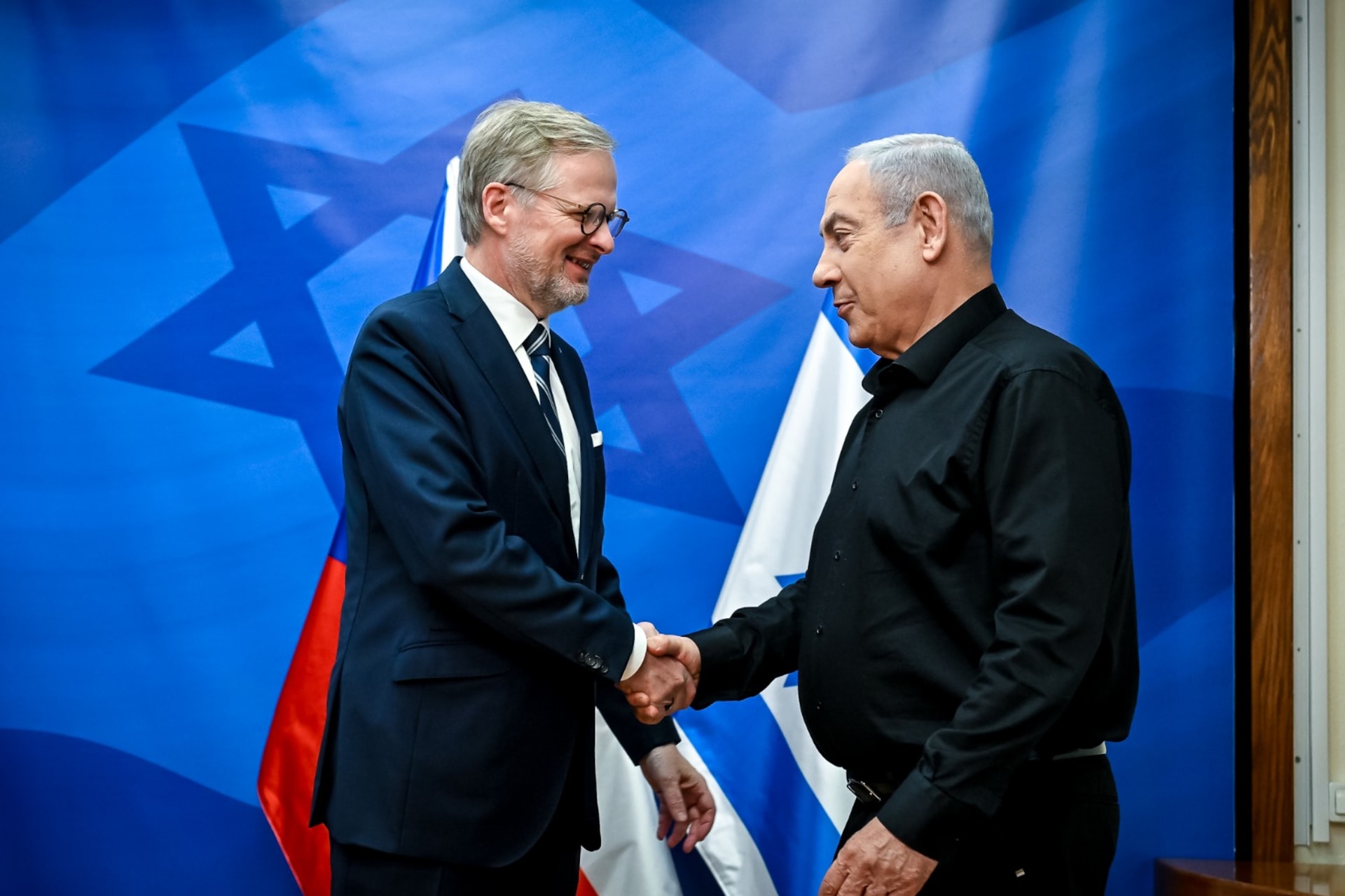 Petr Fiala se v Izraeli setkal s Benjaminem Netanjahuem