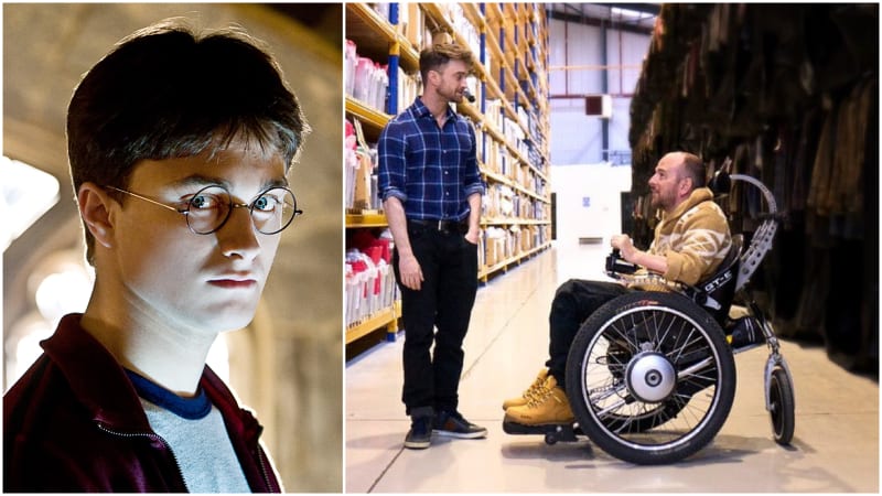 Daniel Radcliffe natočil film se svým ochrnutým dublérem z Harryho Pottera