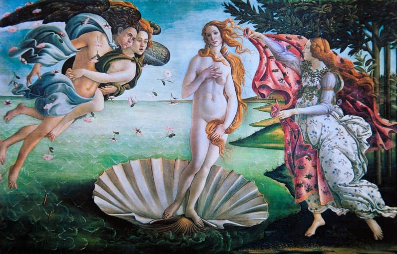 Zrození Venuše od Sandra Botticelliho