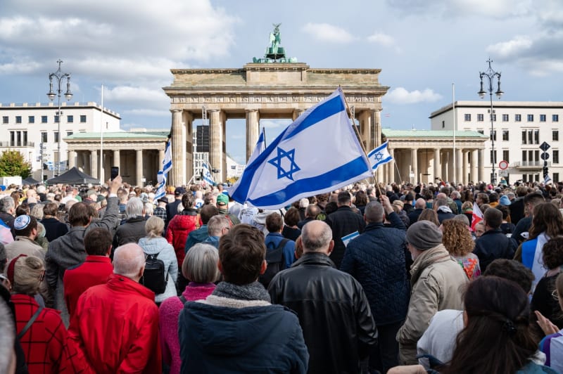 Proizraelský protest v Berlíně