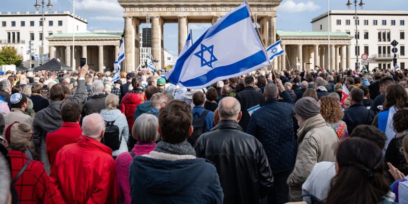 Proizraelský protest v Berlíně
