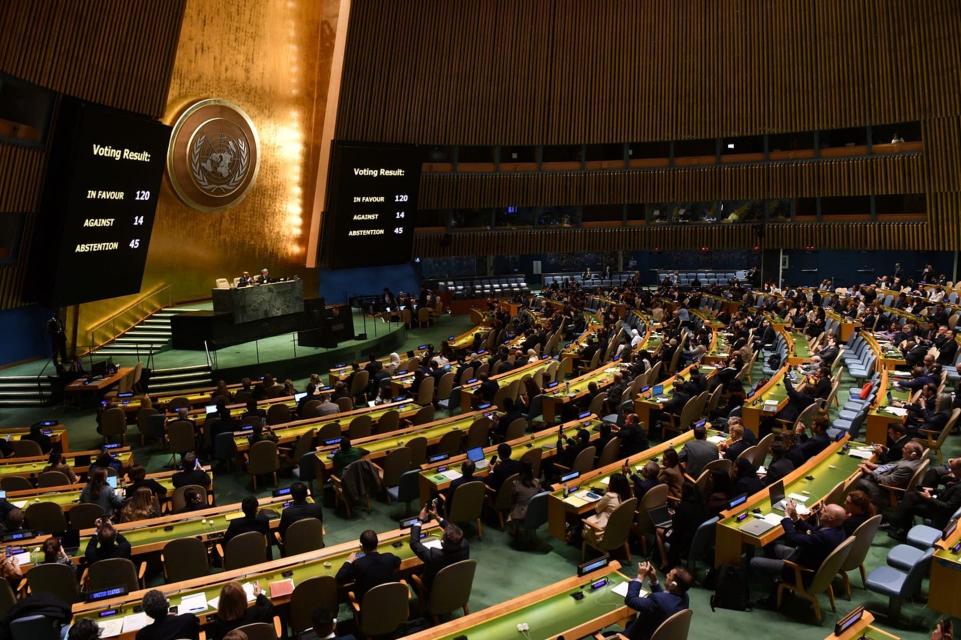 OSN hlasovala o humanitarnim primeri v Gaze.