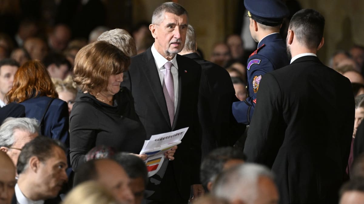 Předseda hnutí ANO Andrej Babiš na ceremonii na Pražském hradě