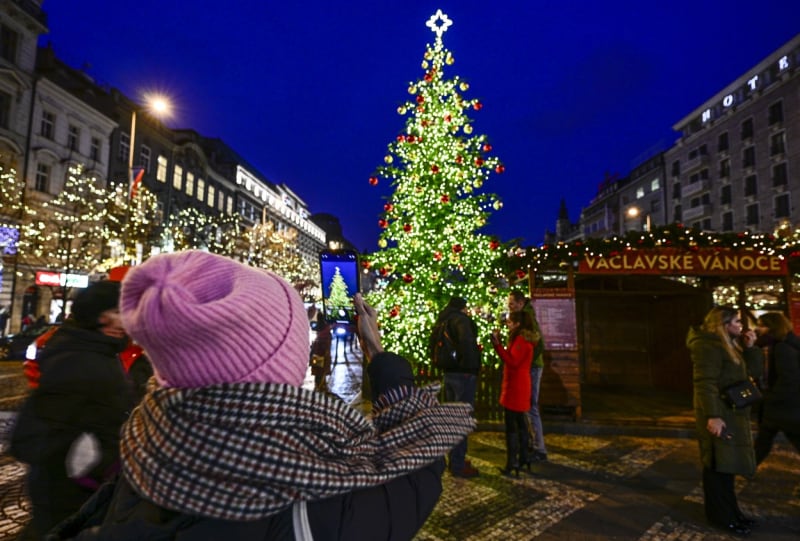Vánoční trhy v Praze na Václavském náměstí
