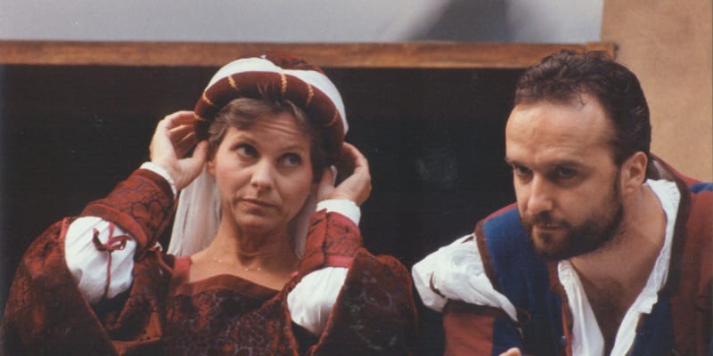 Rostislav Čtvrtlík a Marta Vančurová na Letních shakespearovských slavnostech (1994).