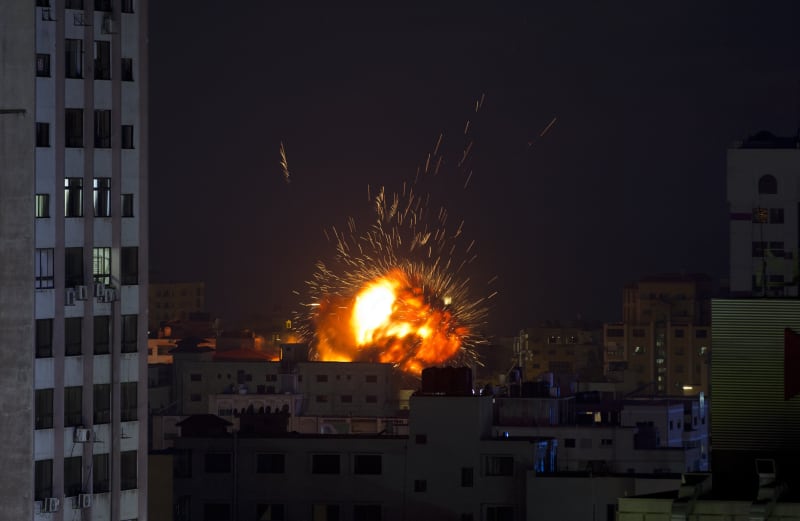 Následky izraelského úderu v Gaze (ilustrační foto)