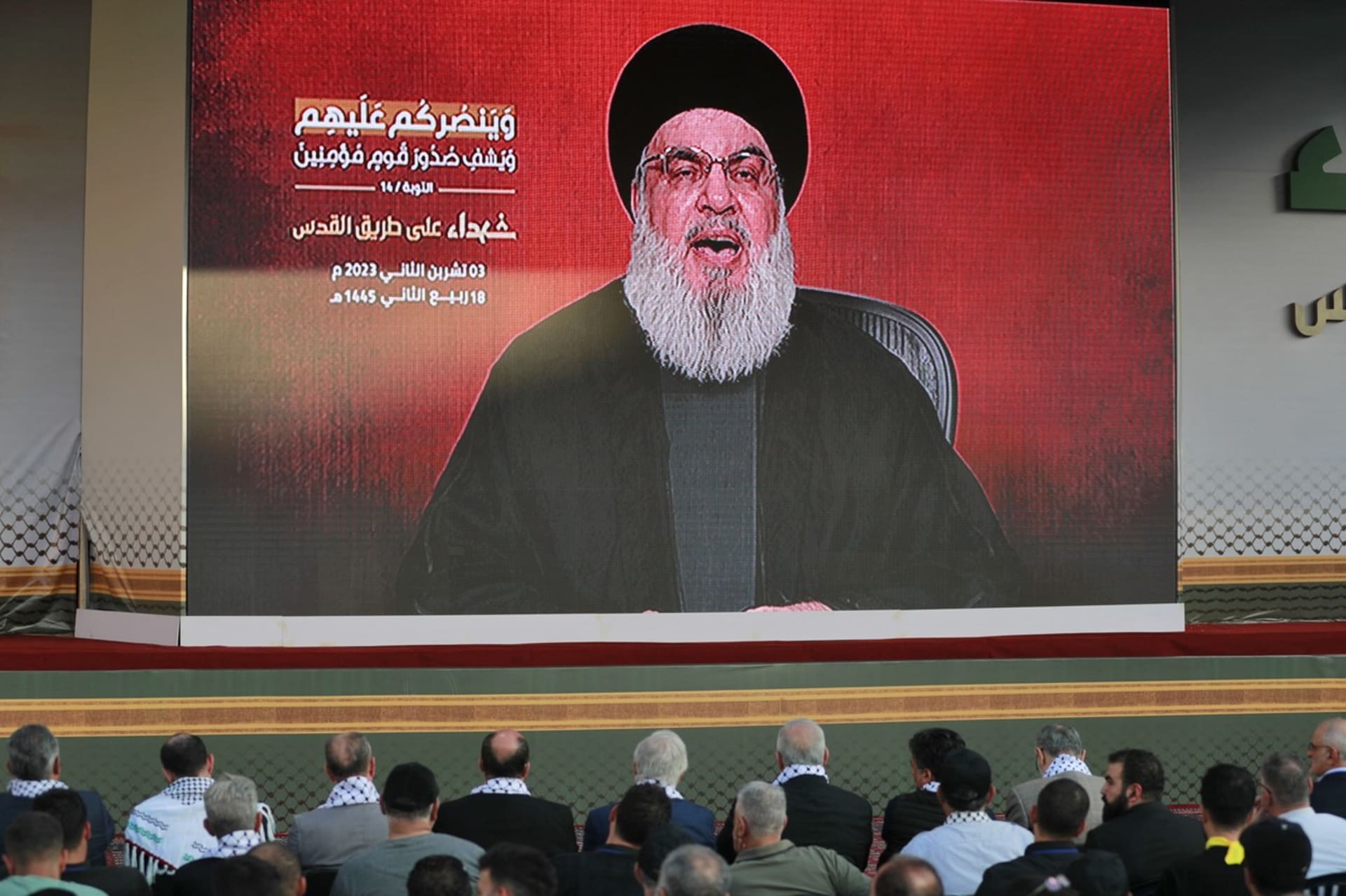 Vůdce libanonského uskupení Hizballáh Hassan Nasralláh 