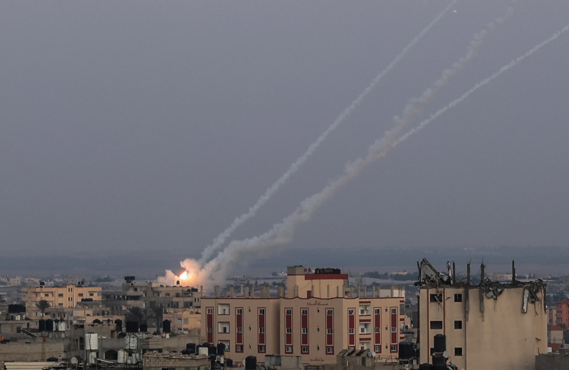 Rakety, které byly vypáleny z Gazy na Izrael. (5.11.2023)