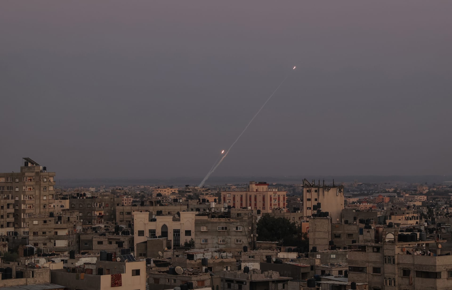 Rakety, které byly vypáleny z Gazy na Izrael. (5.11.2023)