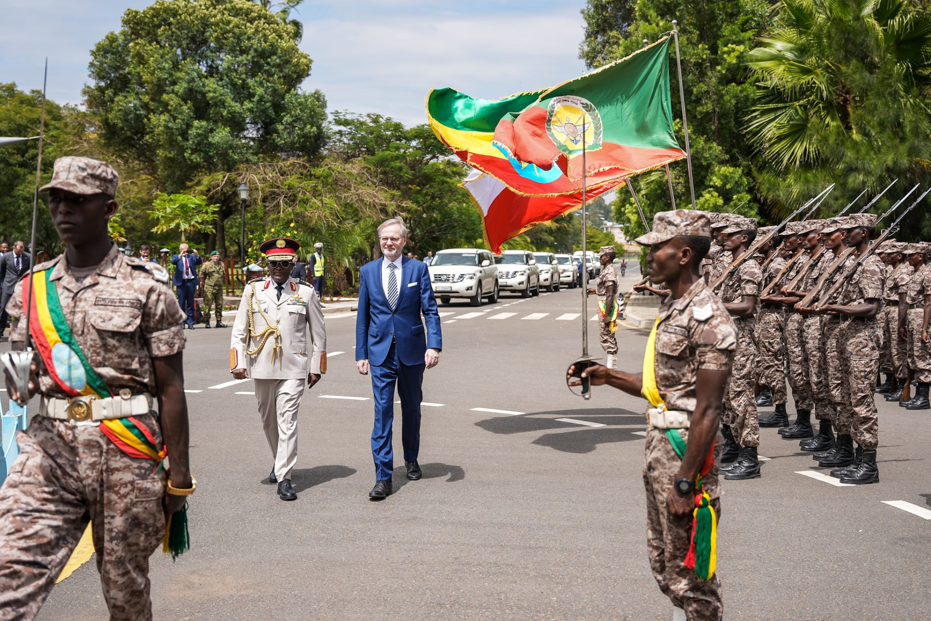 Premiér Petr Fiala (ODS) na návštěvě Etiopie (5. 11. 2023)