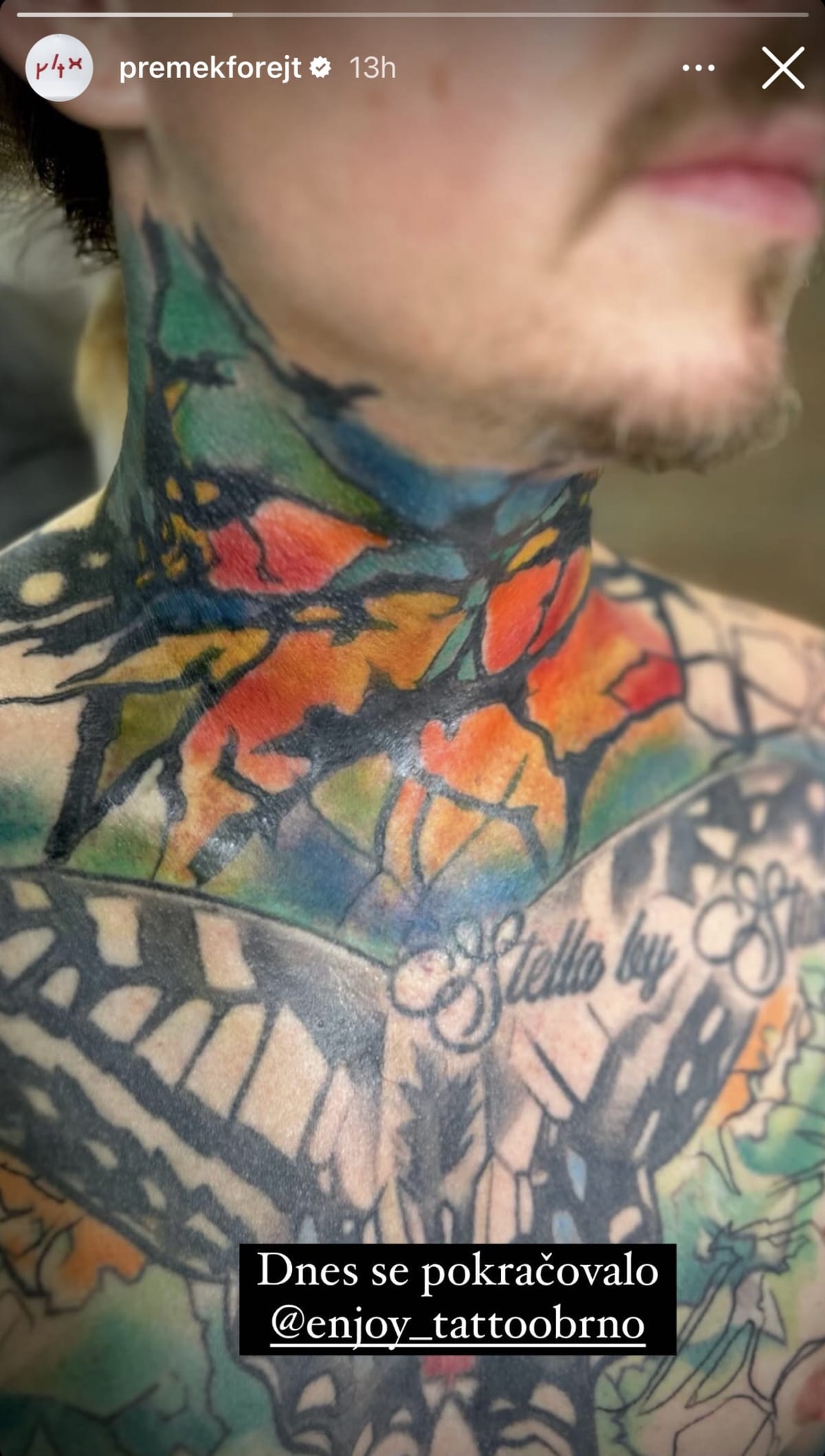 Přemek Forejt ukázal nové tetování.