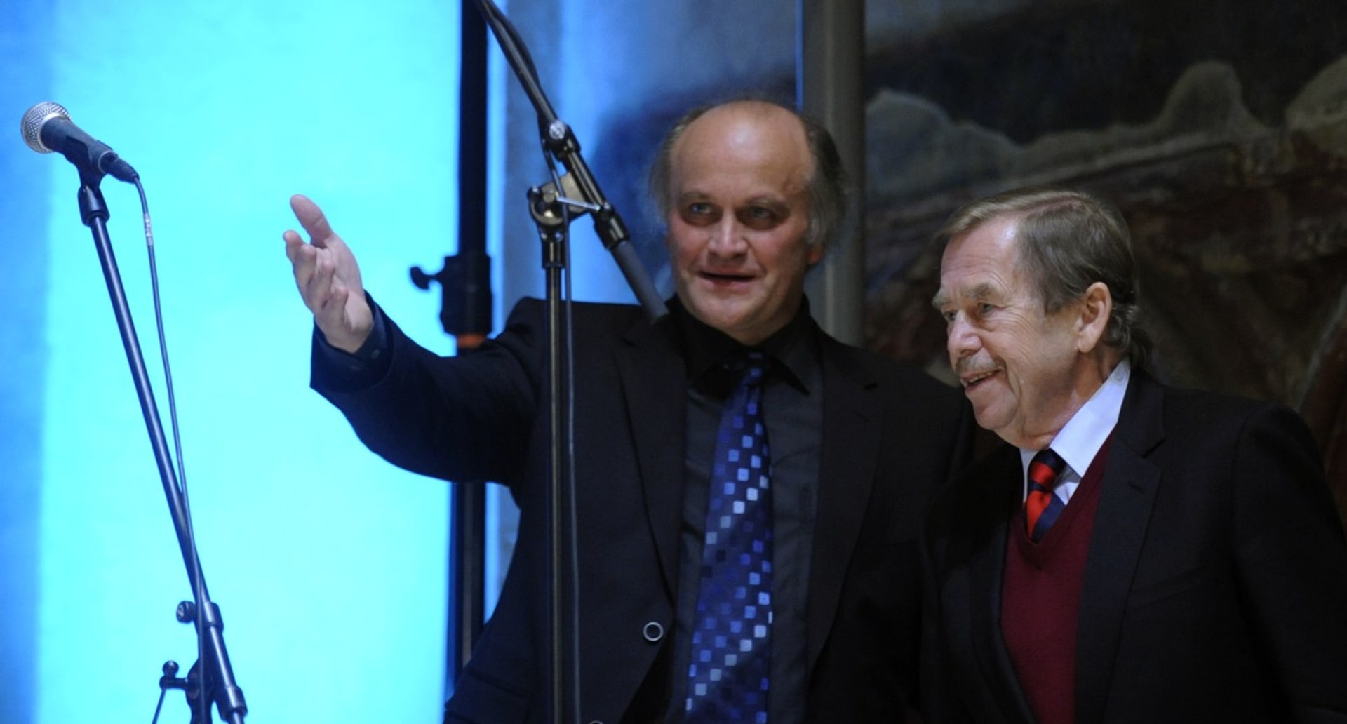 Michael Kocáb a Václav Havel v roce 2009