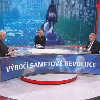 Václav Klaus a Miloš Zeman ve studiu CNN Prima NEWS