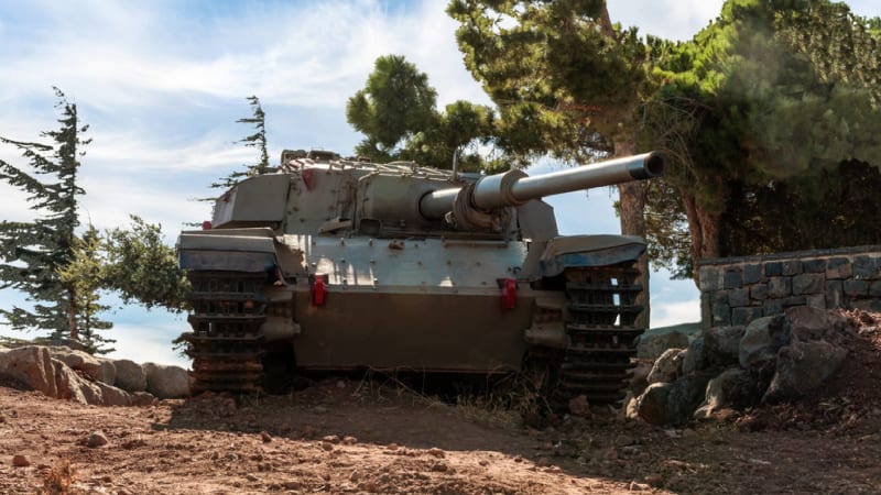 Izraelský tank zničený za Jomkipurské války