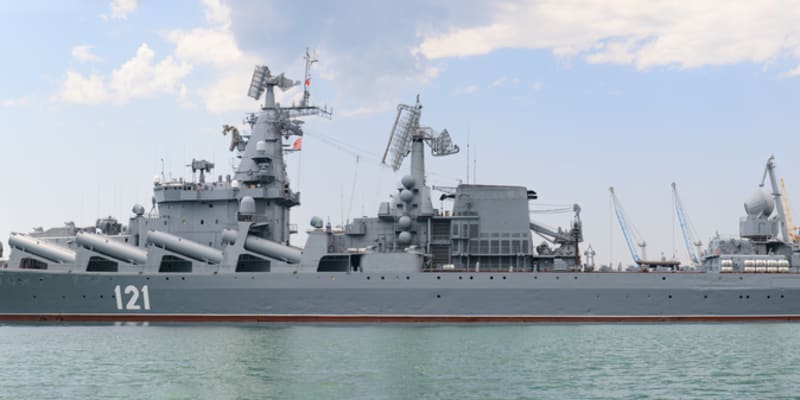 Křižník Moskva na snímku z června 2021