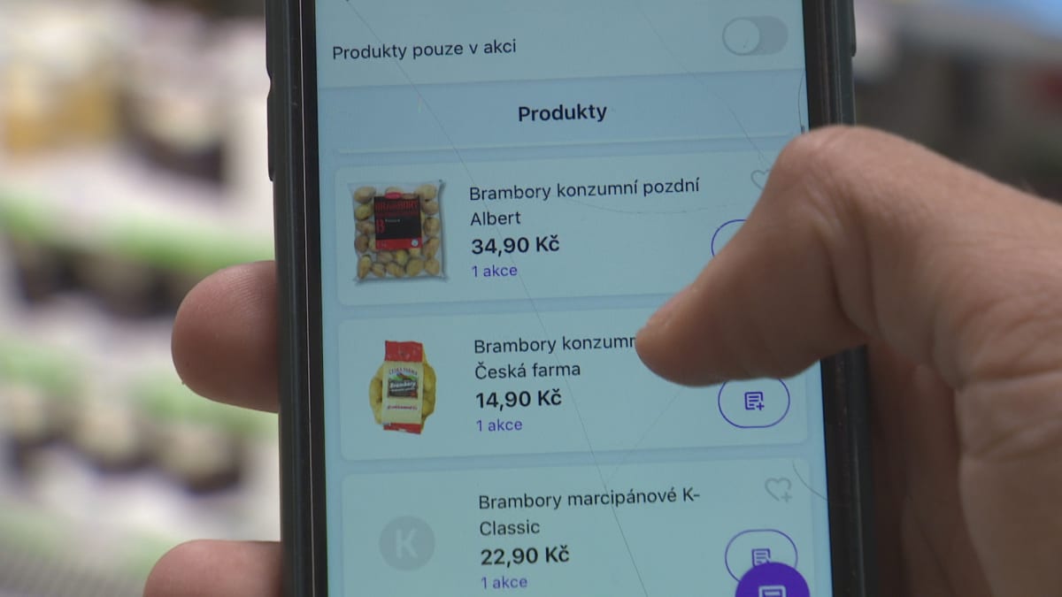 Mobilní aplikace na srovnávání cen potravin