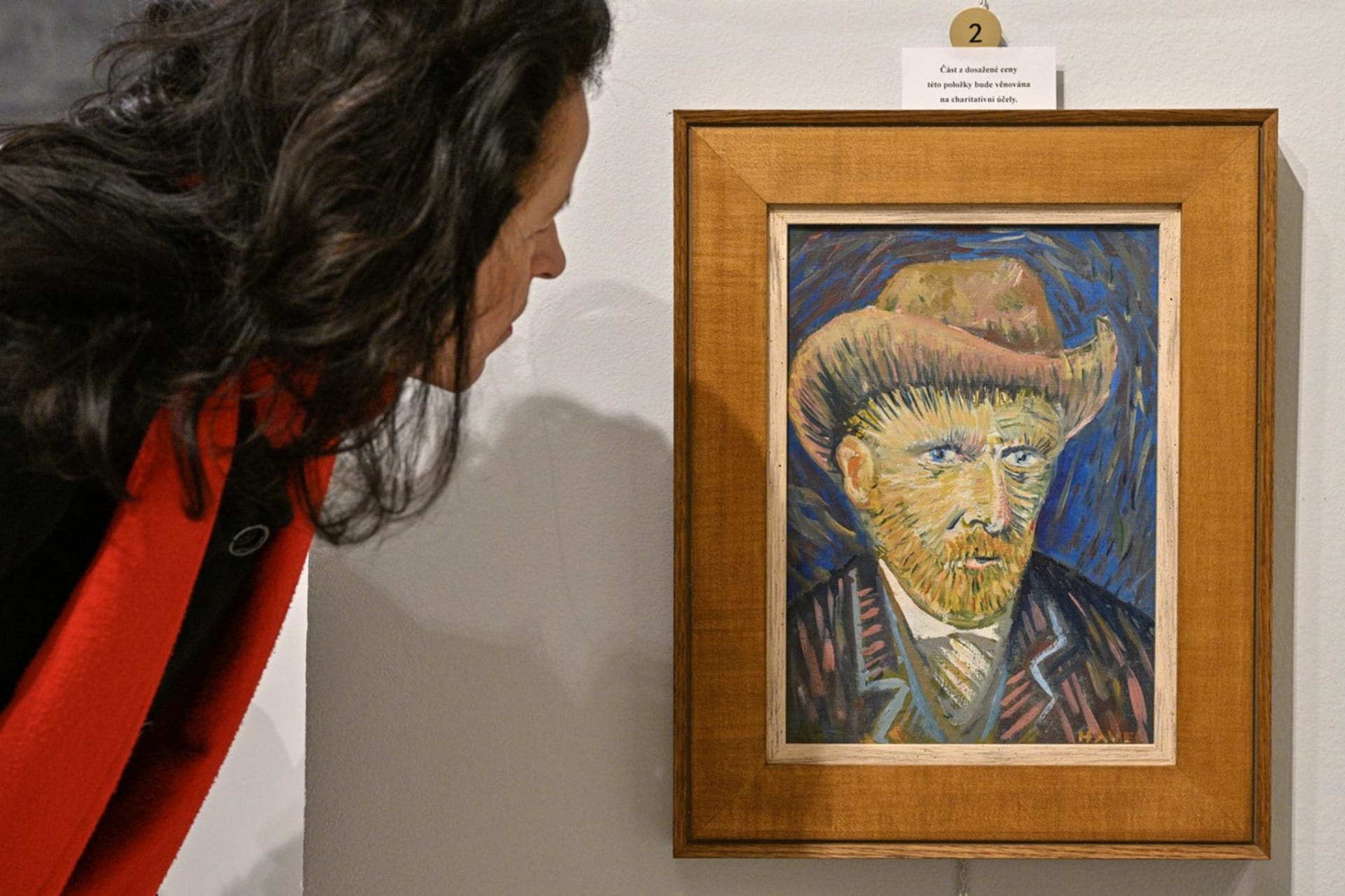 Olej Autoportrét Vincenta van Gogha (50. léta 20. století) od Václava Havla