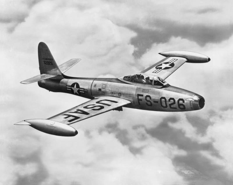 F-84G Thunderjet v letu