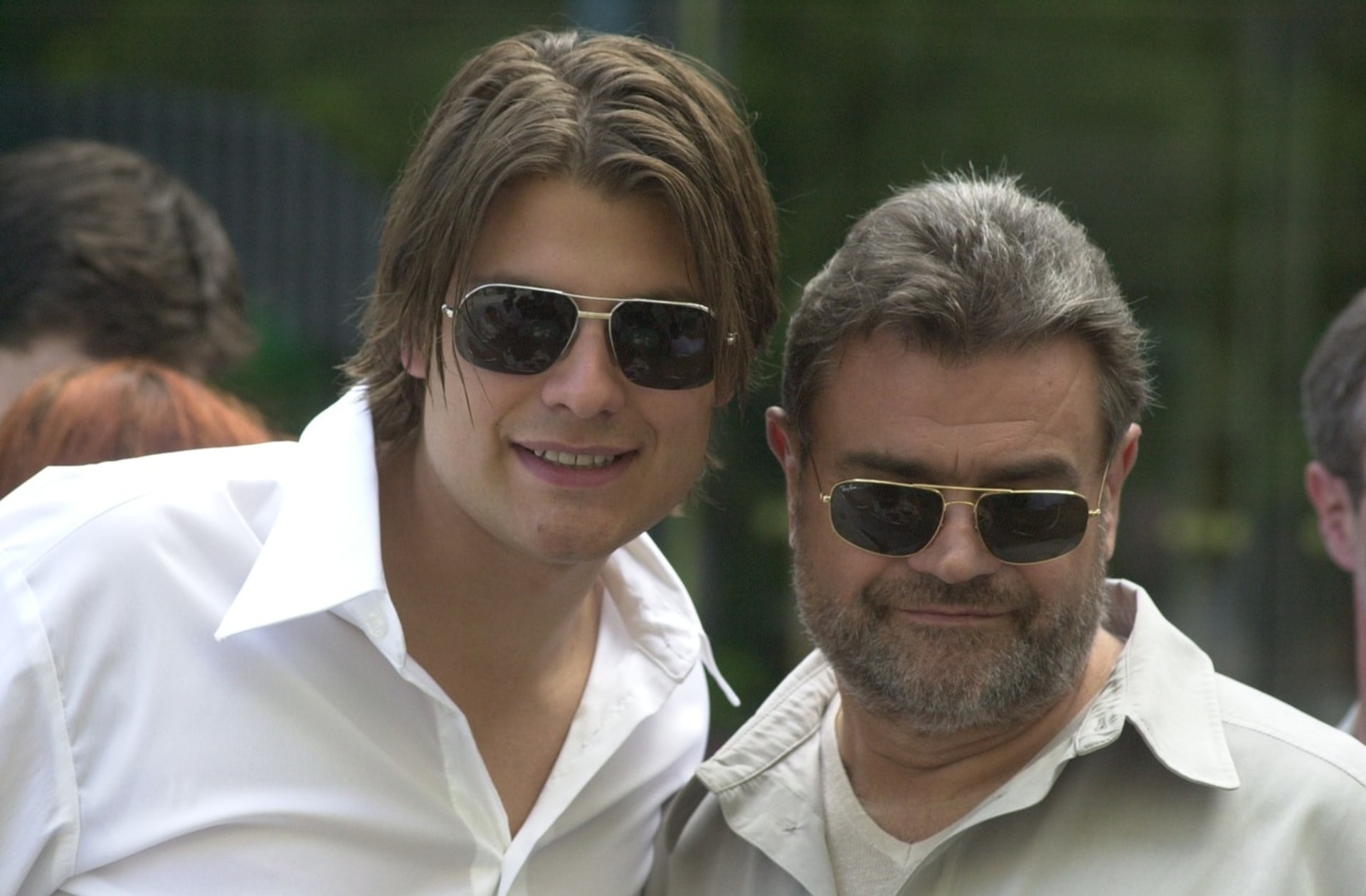 Petr Svoboda se svým otcem v roce 2002
