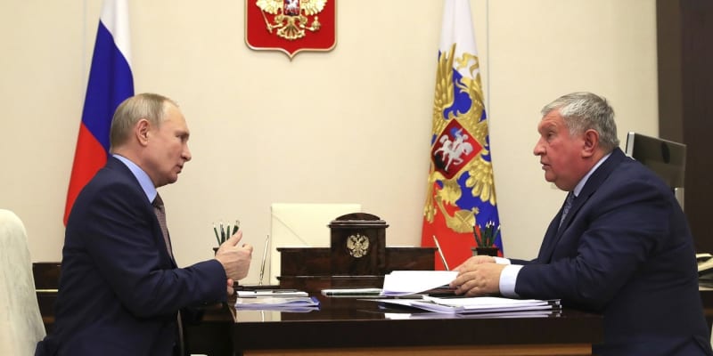 Vladimir Putin a Igor Sečin, 2021