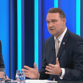 Místopředseda Sněmovny Jan Skopeček (ODS) a poslanec Radim Fiala (SPD)