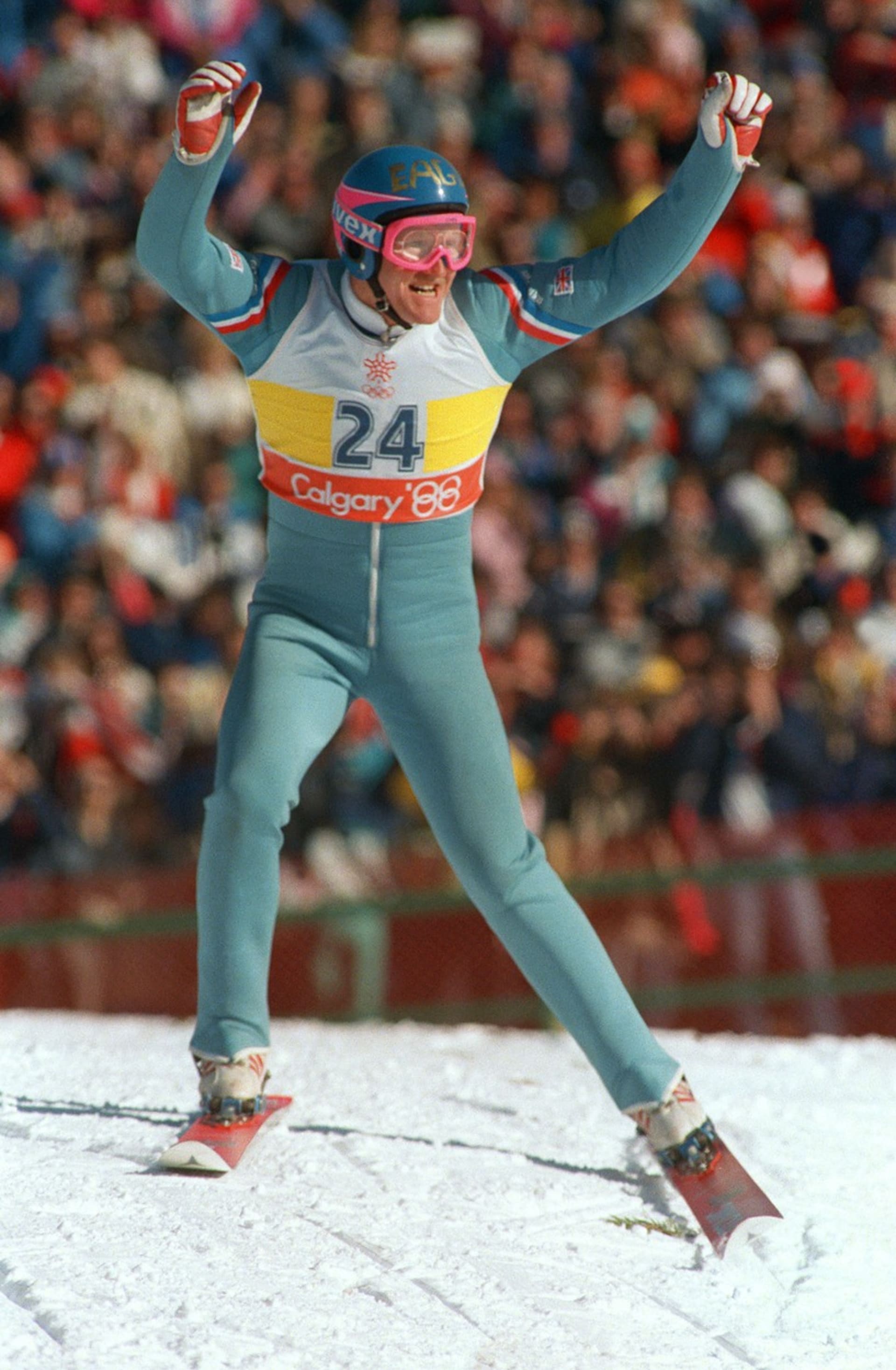 Eddie Edwards na olympiádě v Calgary