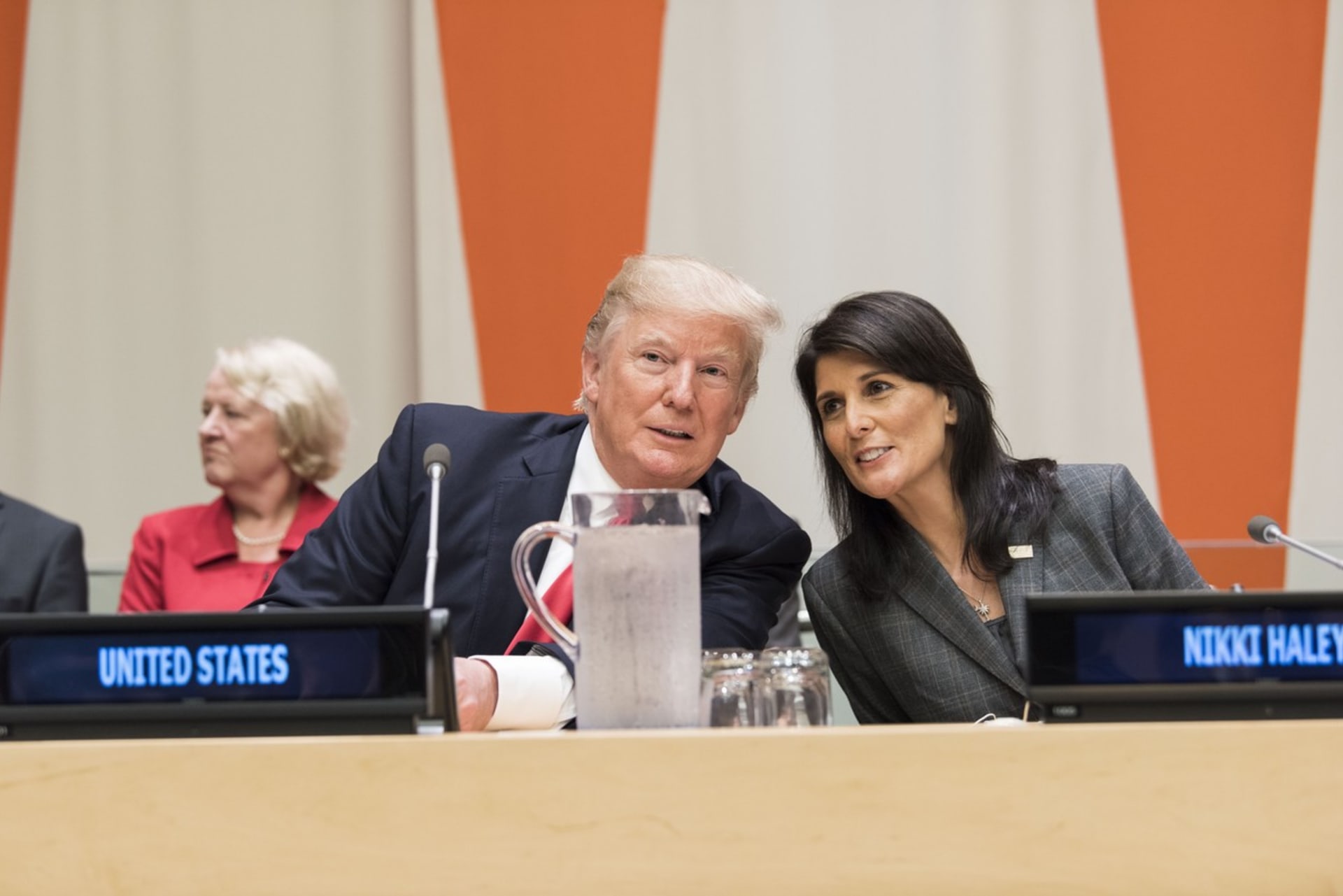 Nikki Haleyová s Donaldem Trumpem v době, kdy bývalá guvernérka působila jako velvyslankyně USA při OSN v Trumpově administrativě.