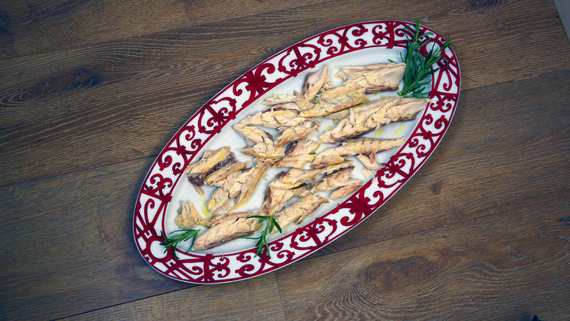 Ryba pečená vsolné krustě, zapečený fenykl