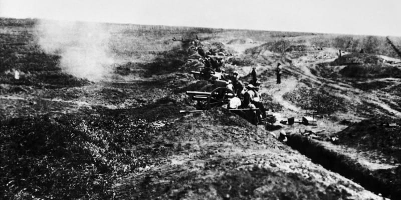 Dělostřelectvo 1. střeleckého pluku v boji u Zborova