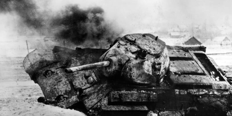 Zničený ruský tank T-34