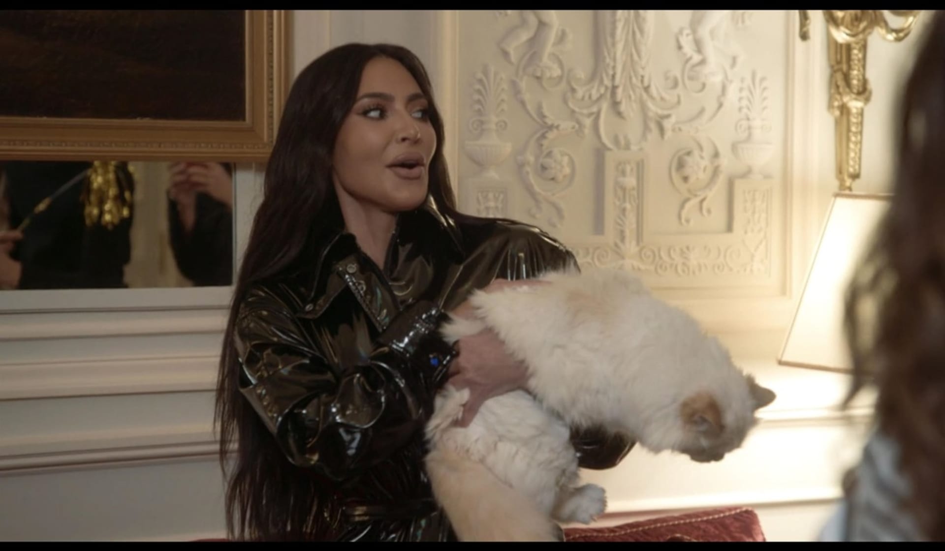 Kim Kardashian se kočky docela bála.