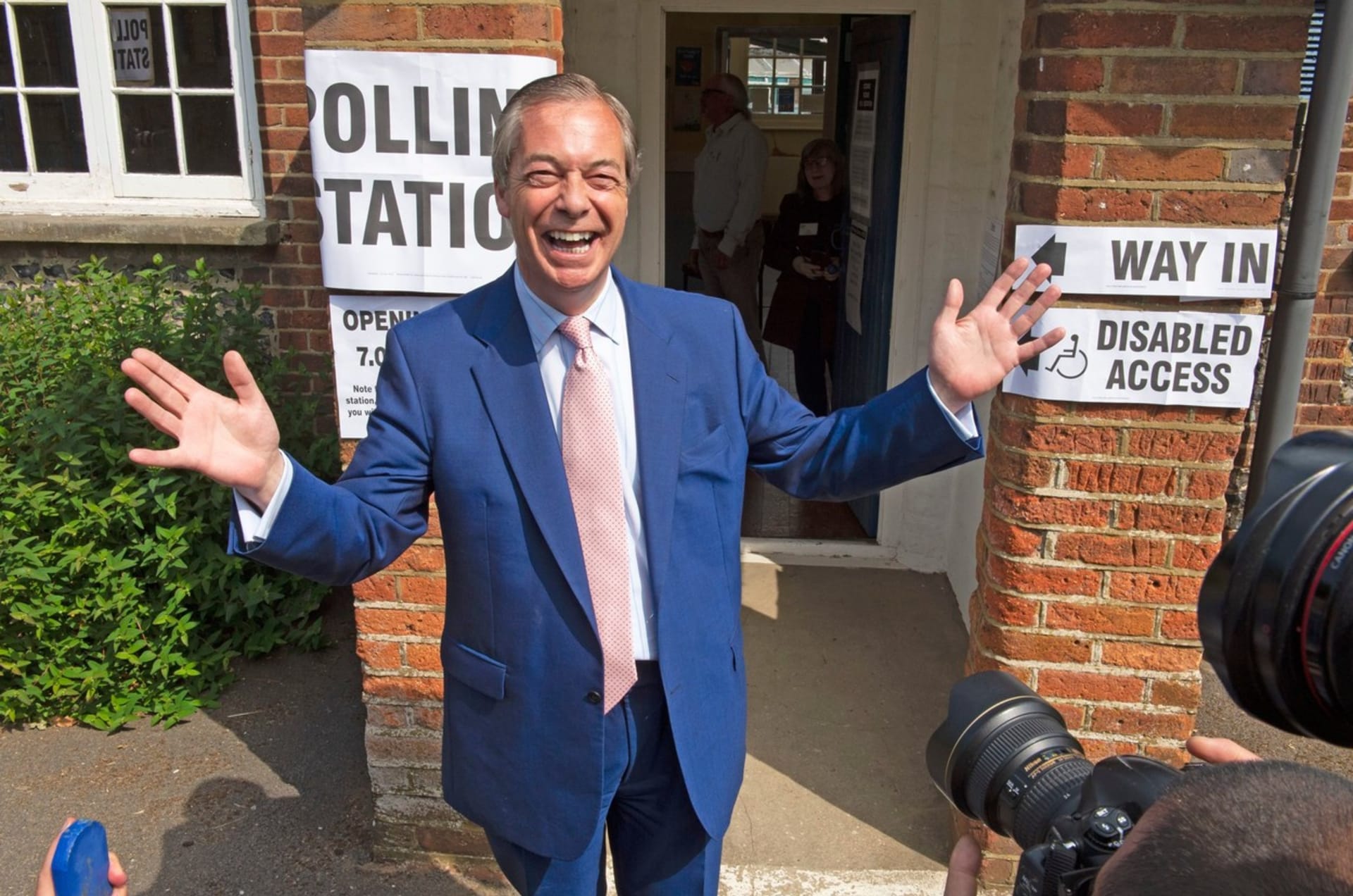 Nigel Farage v Downe při volbách v roce 2019