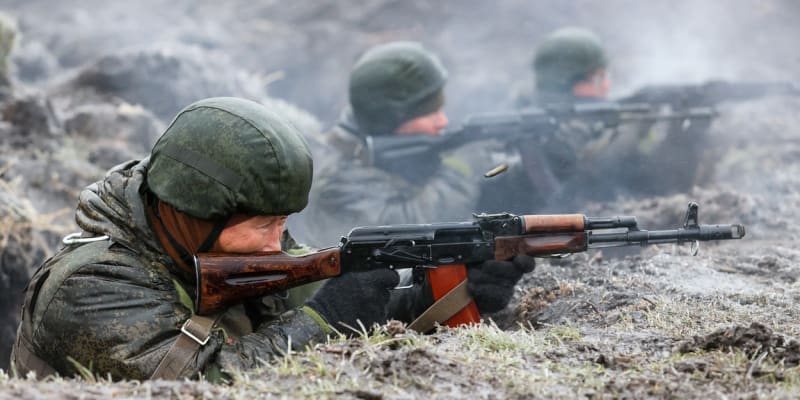 Trénink ruských jednotek v samozvané Doněcké lidové republice