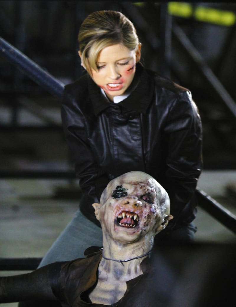 Herec Camden Toy v jedné ze svých děsivých rolí v seriálu Buffy, přemožitelka upírů