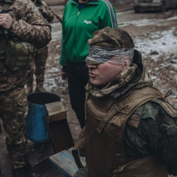 Ruský zajatec na Ukrajině, leden 2023