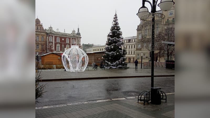 Vánoční strom v Prostějově v Olomouckém kraji
