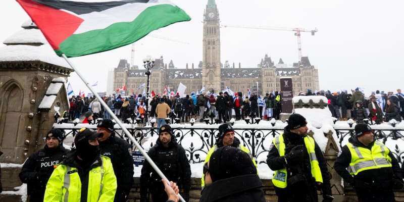 Kanadské shromáždění pro židovský národ v Ottawě se konalo 4. 12. 2023 