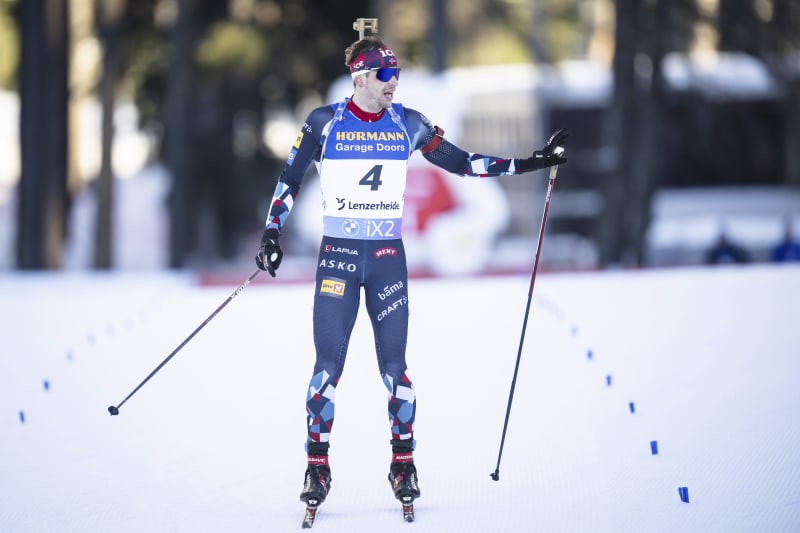 Norský biatlonista Sturla Holm Laegreid