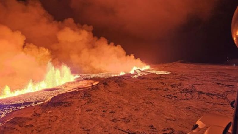 Výbuch sopky na Islandu (19. 12. 2023)