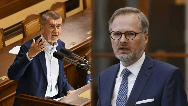 Lídr opozičního hnutí ANO Andrej Babiš a předseda vlády Petr Fiala (ODS) se do sebe pustili na sociálních sítích.