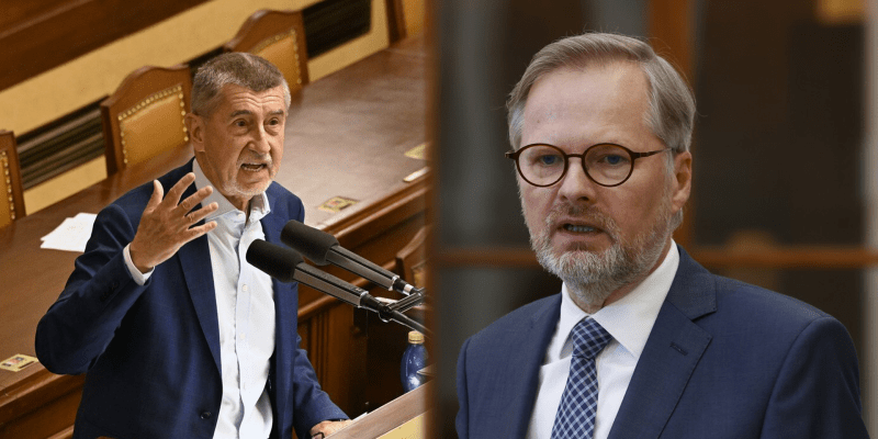 Lídr opozičního hnutí ANO Andrej Babiš a předseda vlády Petr Fiala (ODS) se do sebe pustili na sociálních sítích.