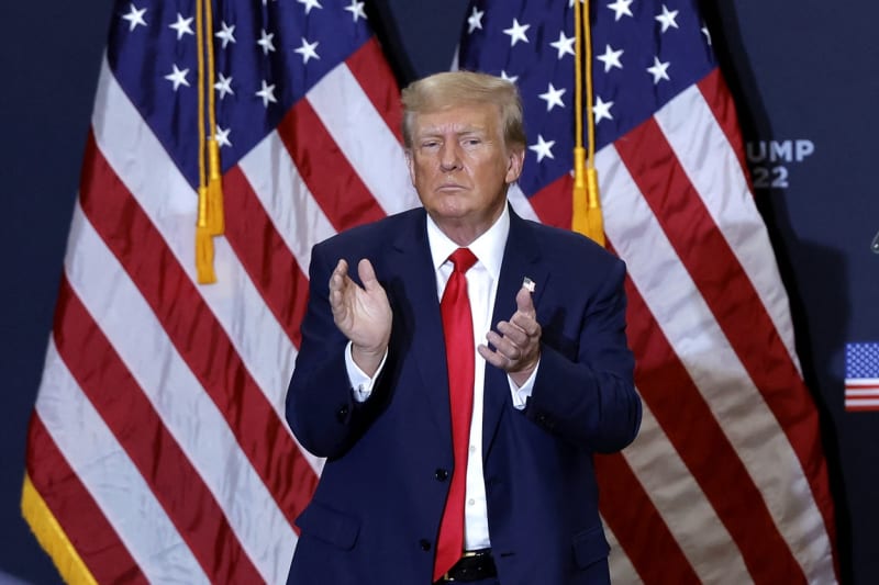 Donald Trump během kampaně ve státě Iowa (19. 12. 2023).