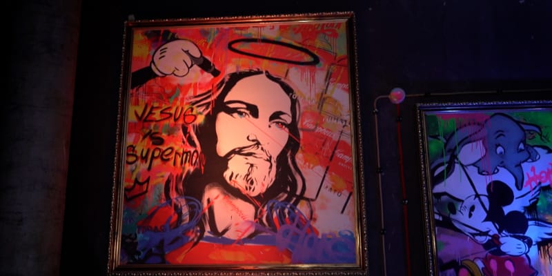 Obraz Ježíše v kostele Richarda Krajča