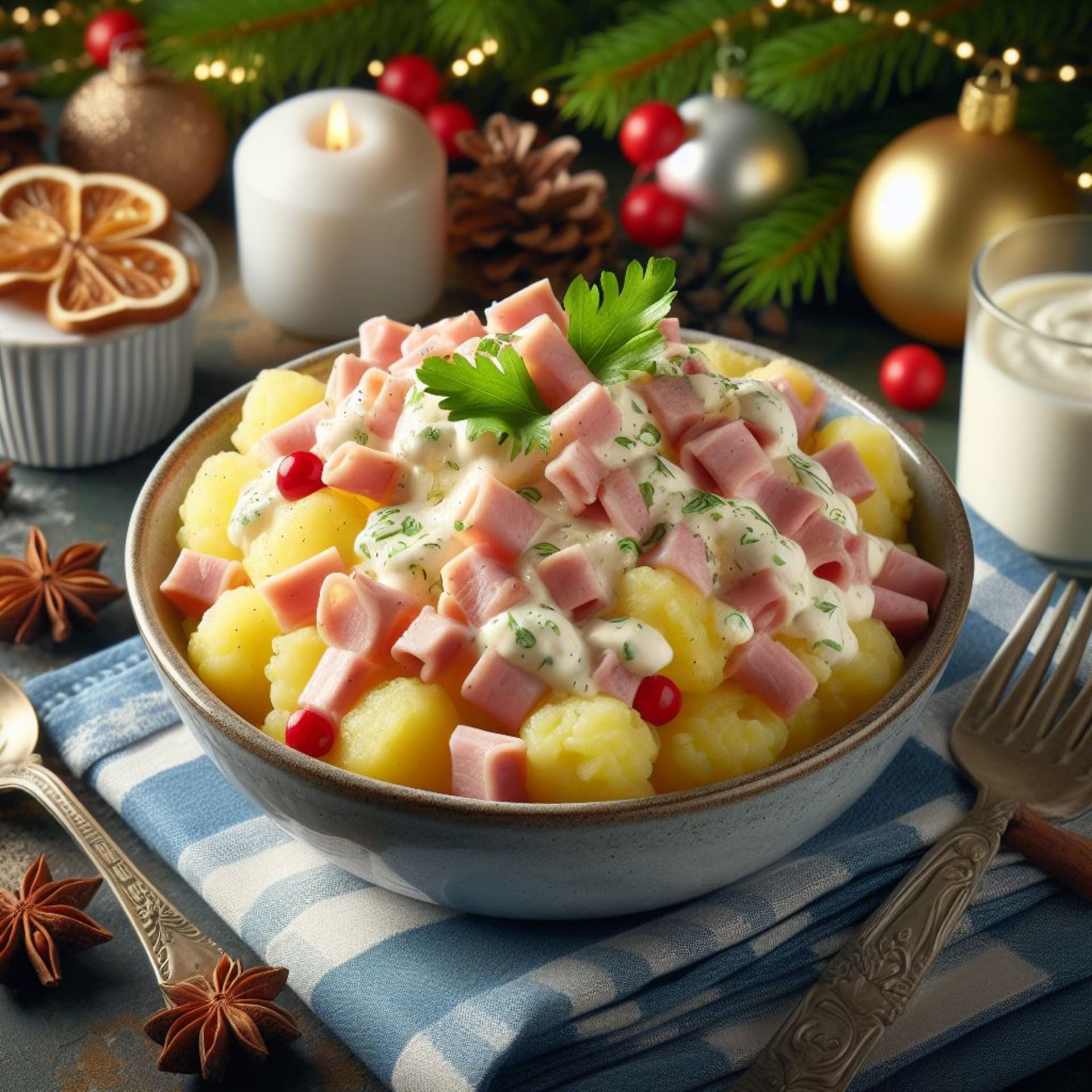 Tradiční český bramborový salát se dočkal rajčátek od umělé inteligence.