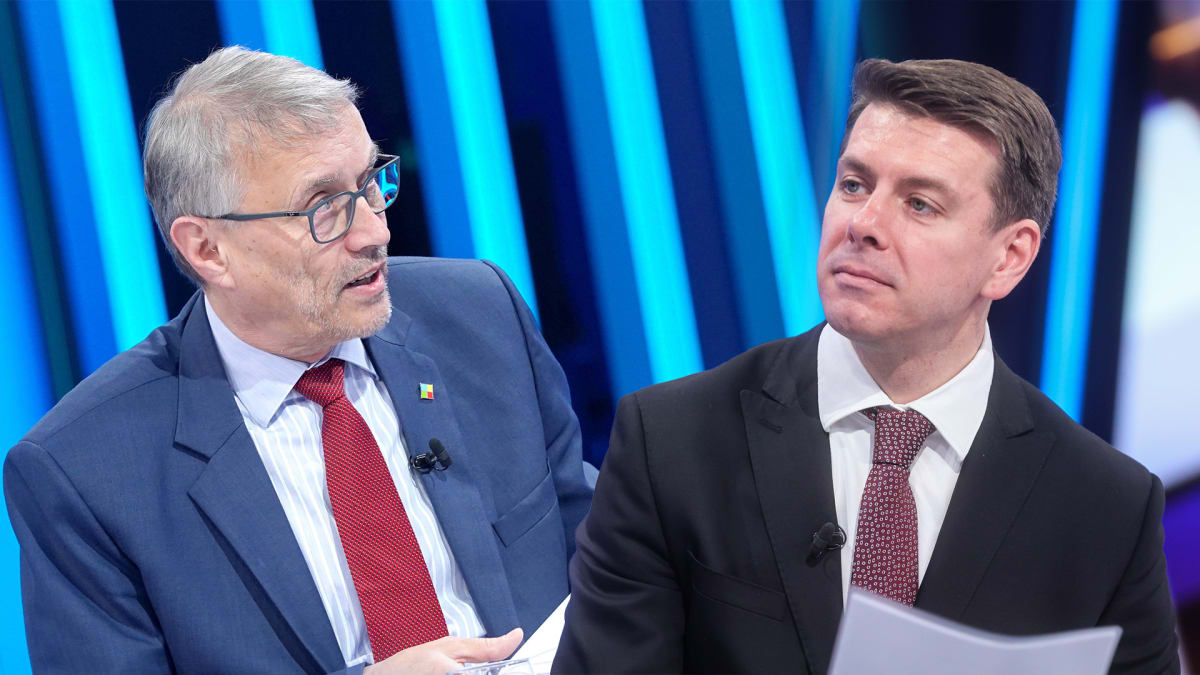 Mnistr pro evropské záležitosti Martin Dvořák (STAN) a místopředseda Sněmovny Jan Skopeček (ODS)