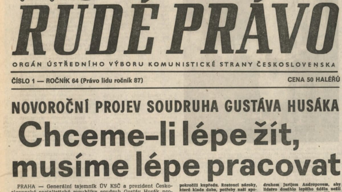 Novoční projev prezidenta Gustáva Husáka z 1. ledna 1984.