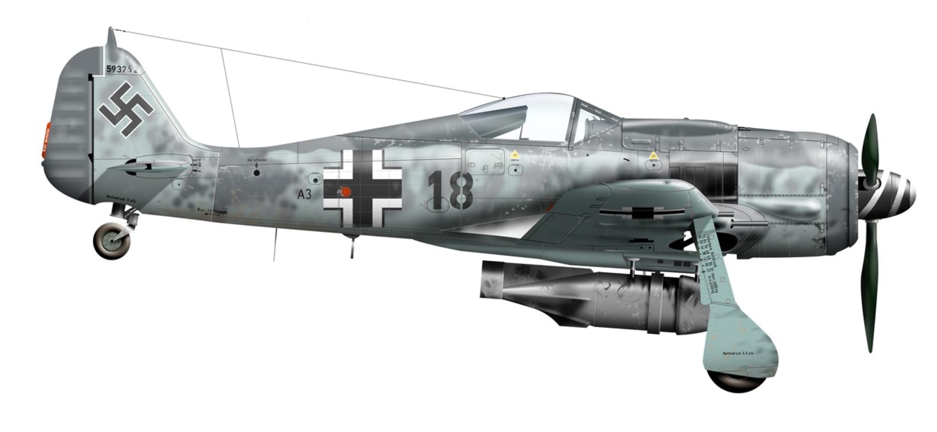 Focke-Wulf Fw 190 A8 se uplatnil jako stíhací bombardér