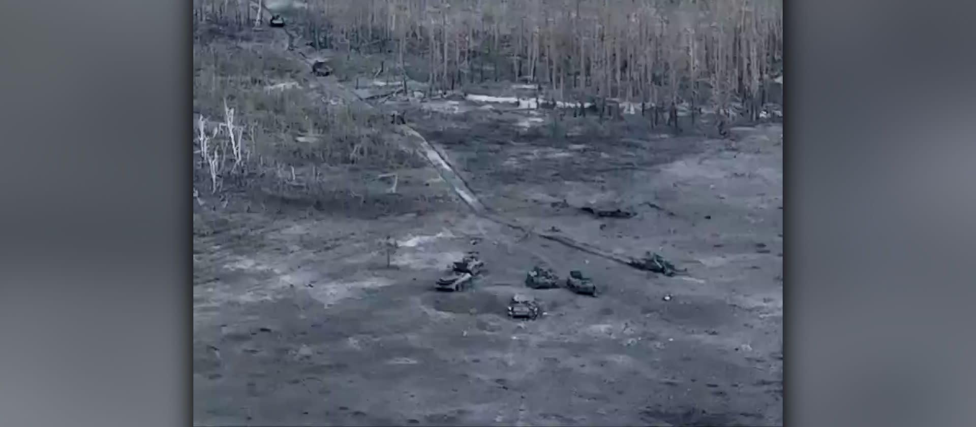 Porážka ruské kolony ve směru na Kupjansk