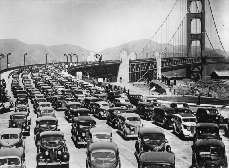 Slavnostní otevření mostu v květnu 1937