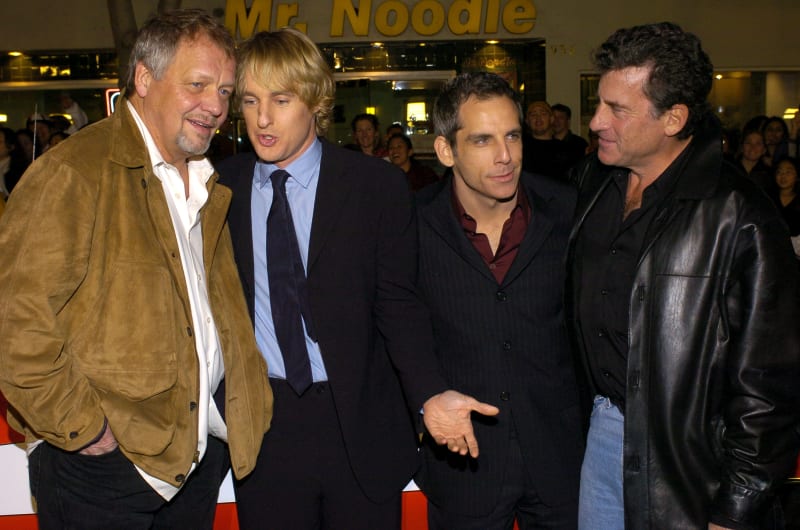 David Soul, Owen Wilson, Ben Stiller a Paul Michael Glaser na premiéře filmu Starsky & Hutch v roce 2004